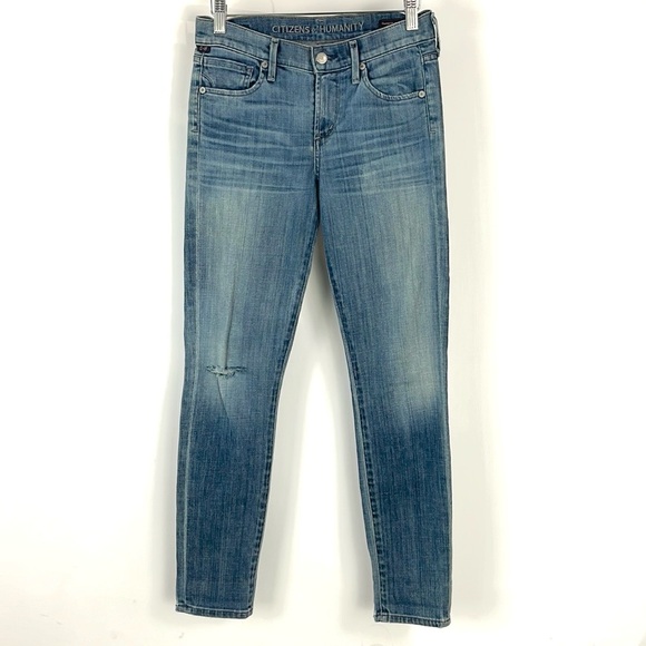 Citizens of Humanity Thompson True Medium Rise Cropped Skinny Jeans - Picture 1 of 12